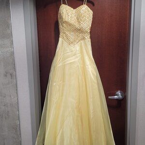 Marsoni Yellow A Line Prom Dress Size 6